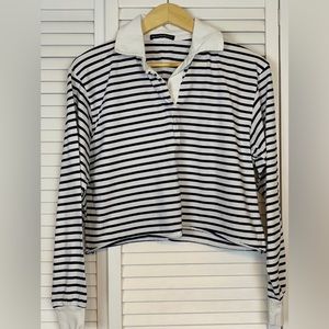 Brandy Melville made in Italy stripe crop top